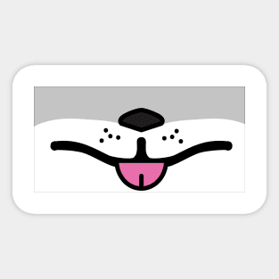 Husky Face Sticker